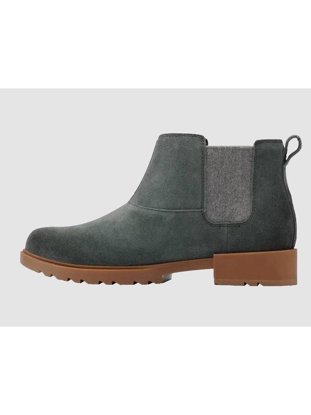Sorel Emelie II Chelsea Boot Gray Suede Size 10 NL4321-367